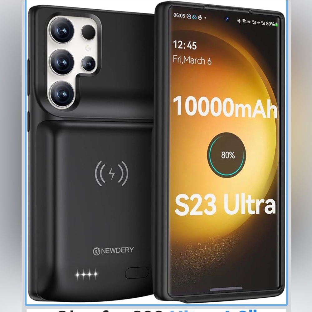 Battery Case for Galaxy S23 Ultra - Wireless Charging